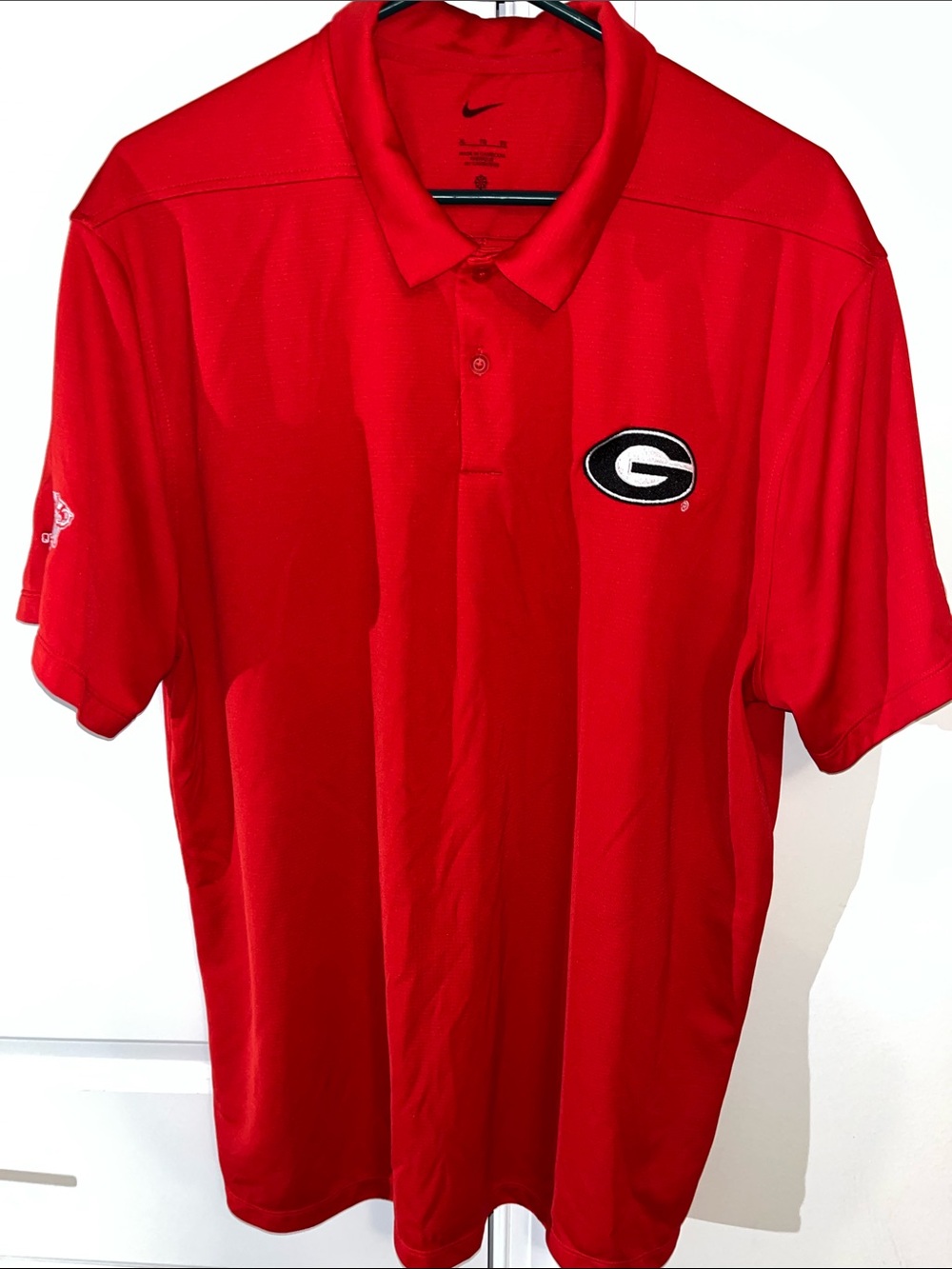 Nike UGA Georgia Bulldogs Golf 2026 1/1 Sugar Bowl Football polo shirt XL Red